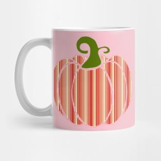 Vintage Striped Pumpkin Mug